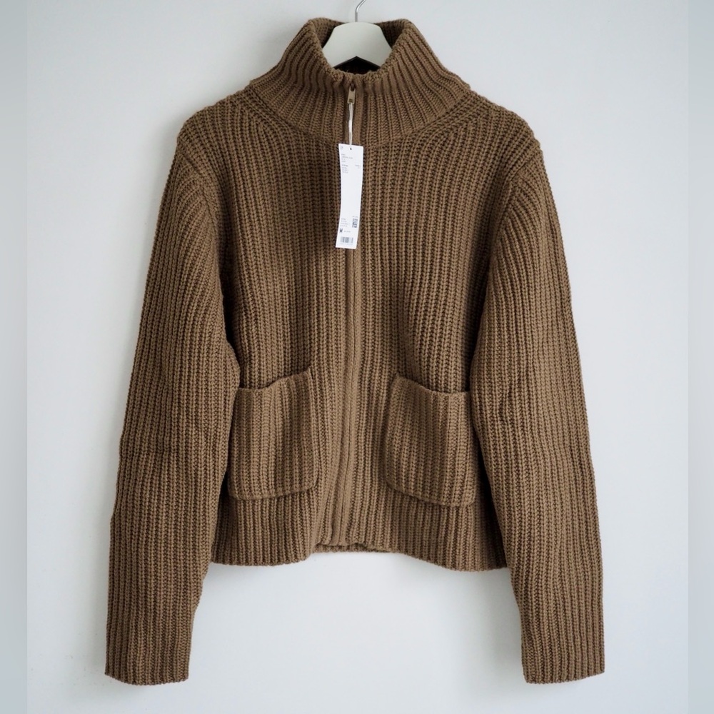 Lemaire zip up knitted lambswool blend Uniqlo jacket - Picture 9 of 13